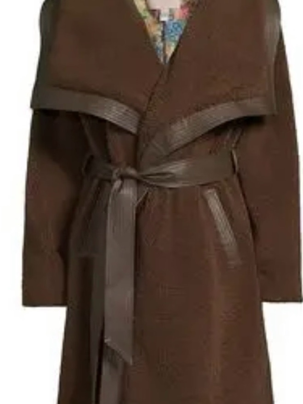 Hutch Chocolate Brown Wrap Trench Coat with Belt-NWOT